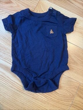 GAP Navy Baby Onesie with Bear Logo